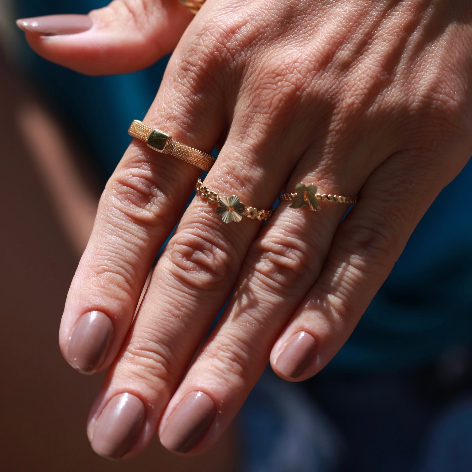 Anel Borboleta Ouro Amarelo 18k