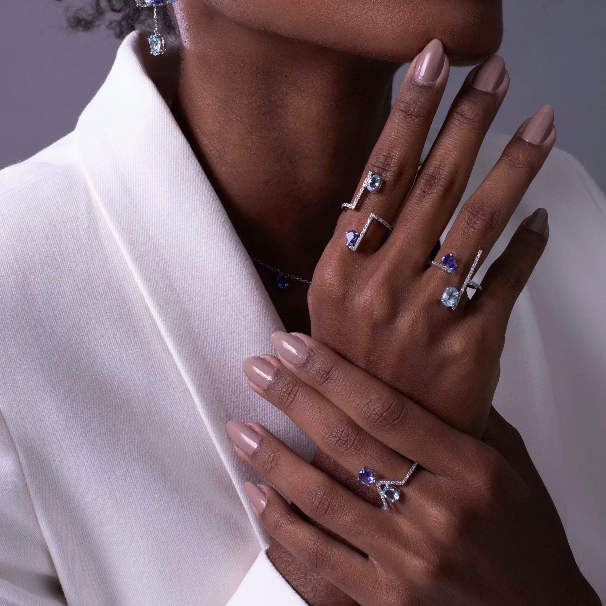 Anel Cannes Lumière coleção art Déco