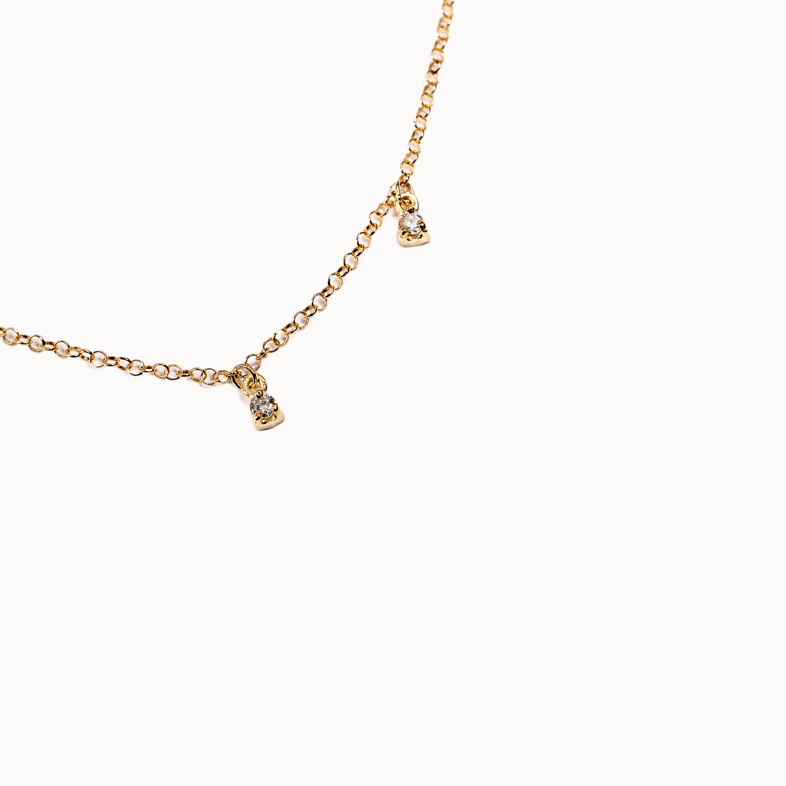 Colar com Diamantes Salteados