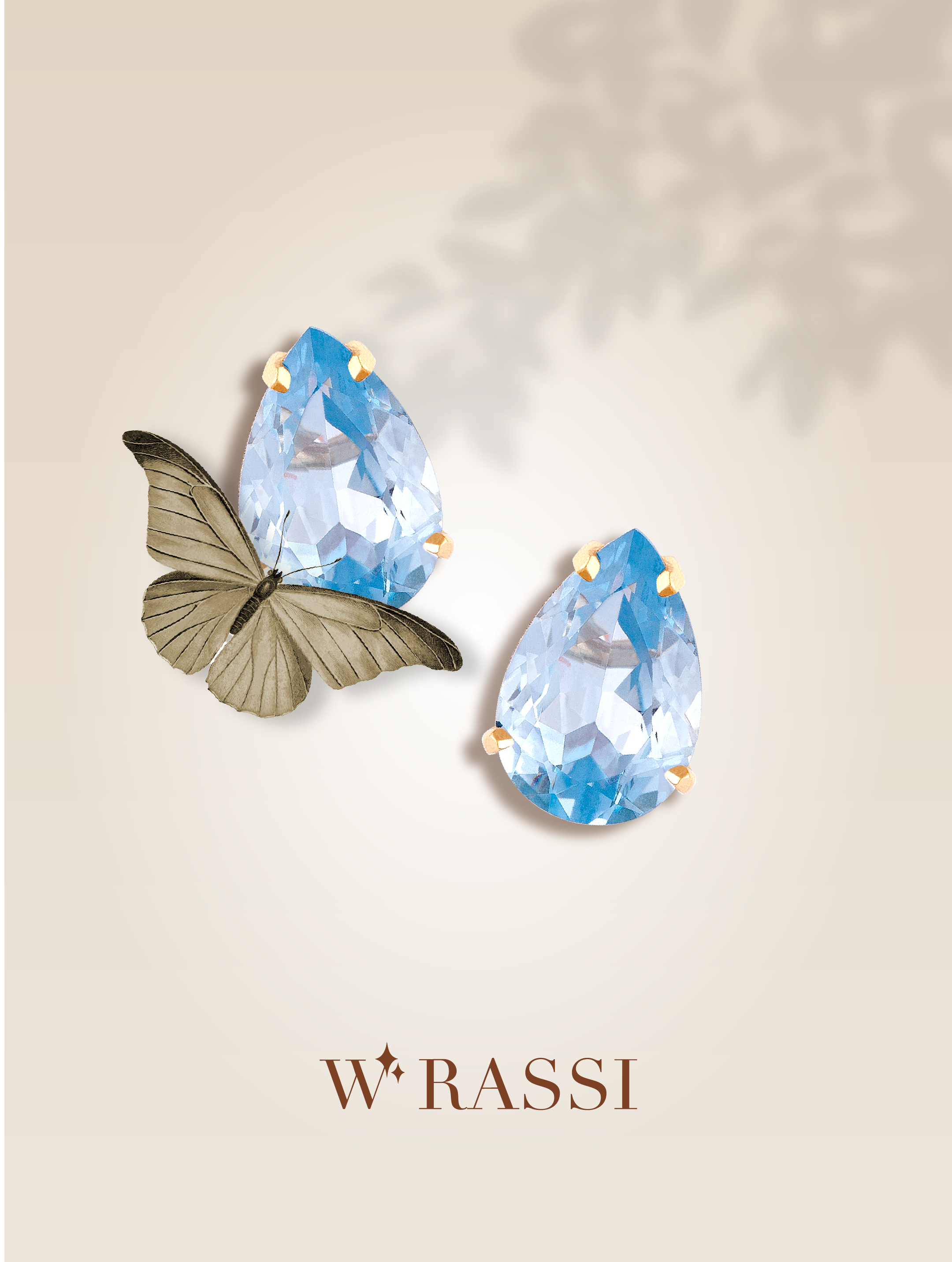 Brinco Gota Topázio Azul Agropatys