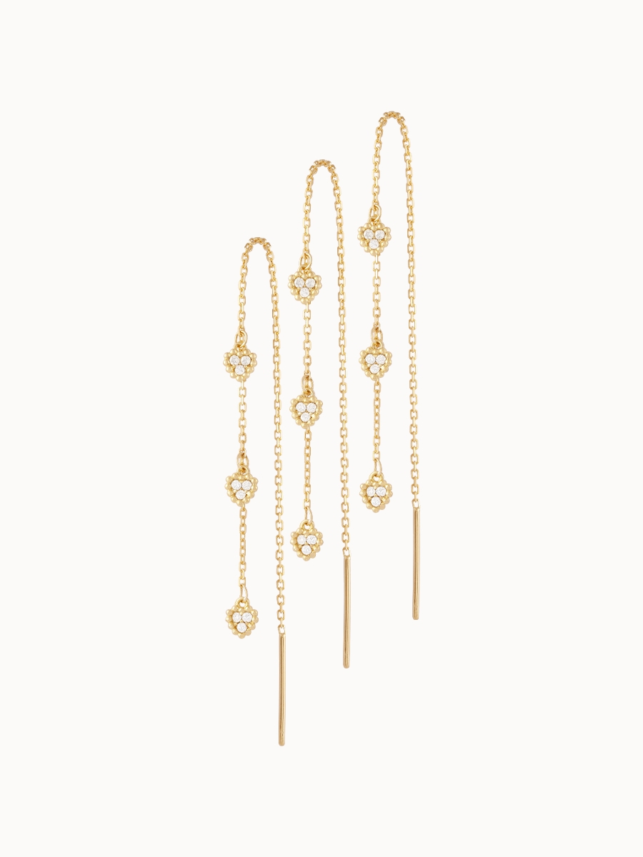 Brinco Ear Chain Amor Eterno