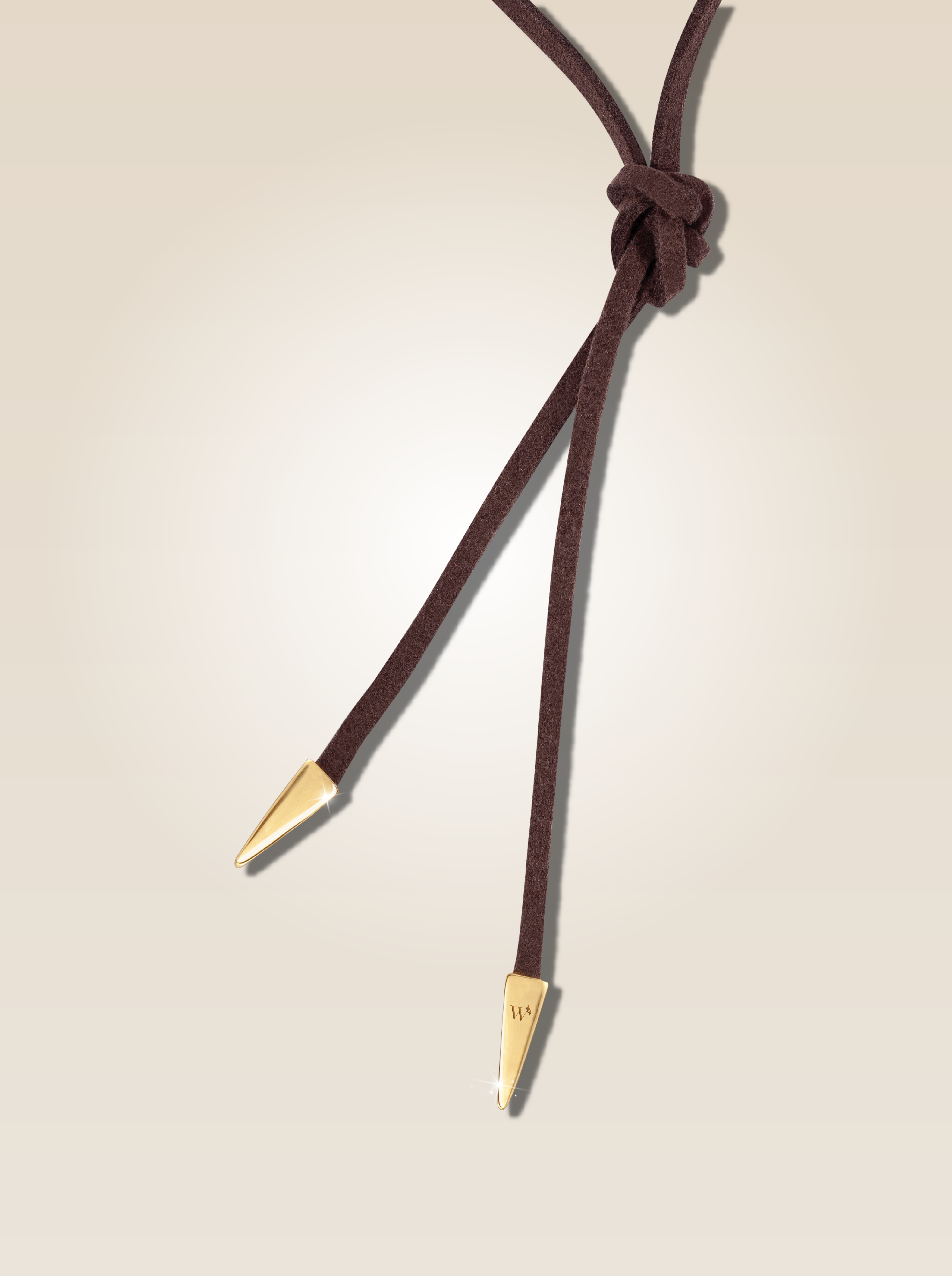 Colar Couro Ponteira Slim