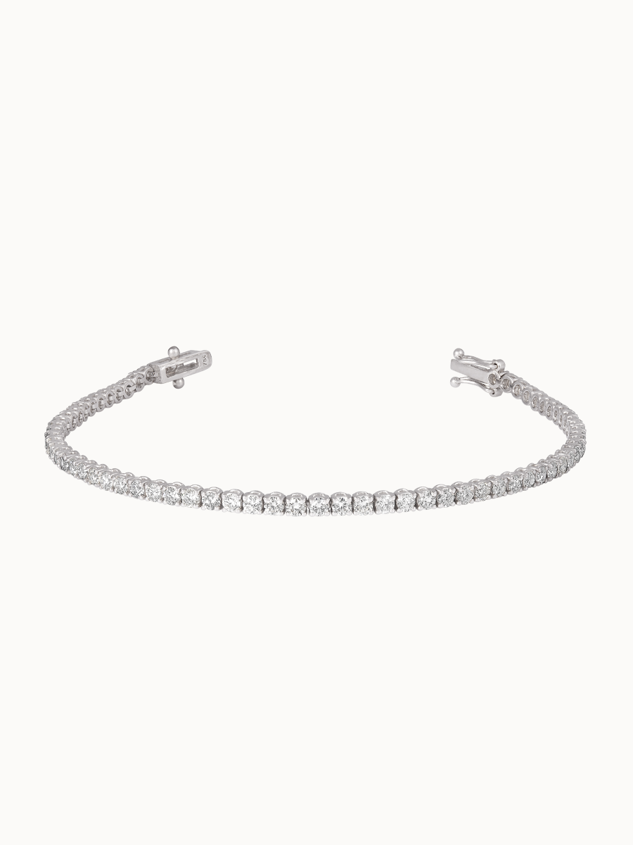 Pulseira Riviera em Ouro Branco 18k com Diamantes, 3,70 cts