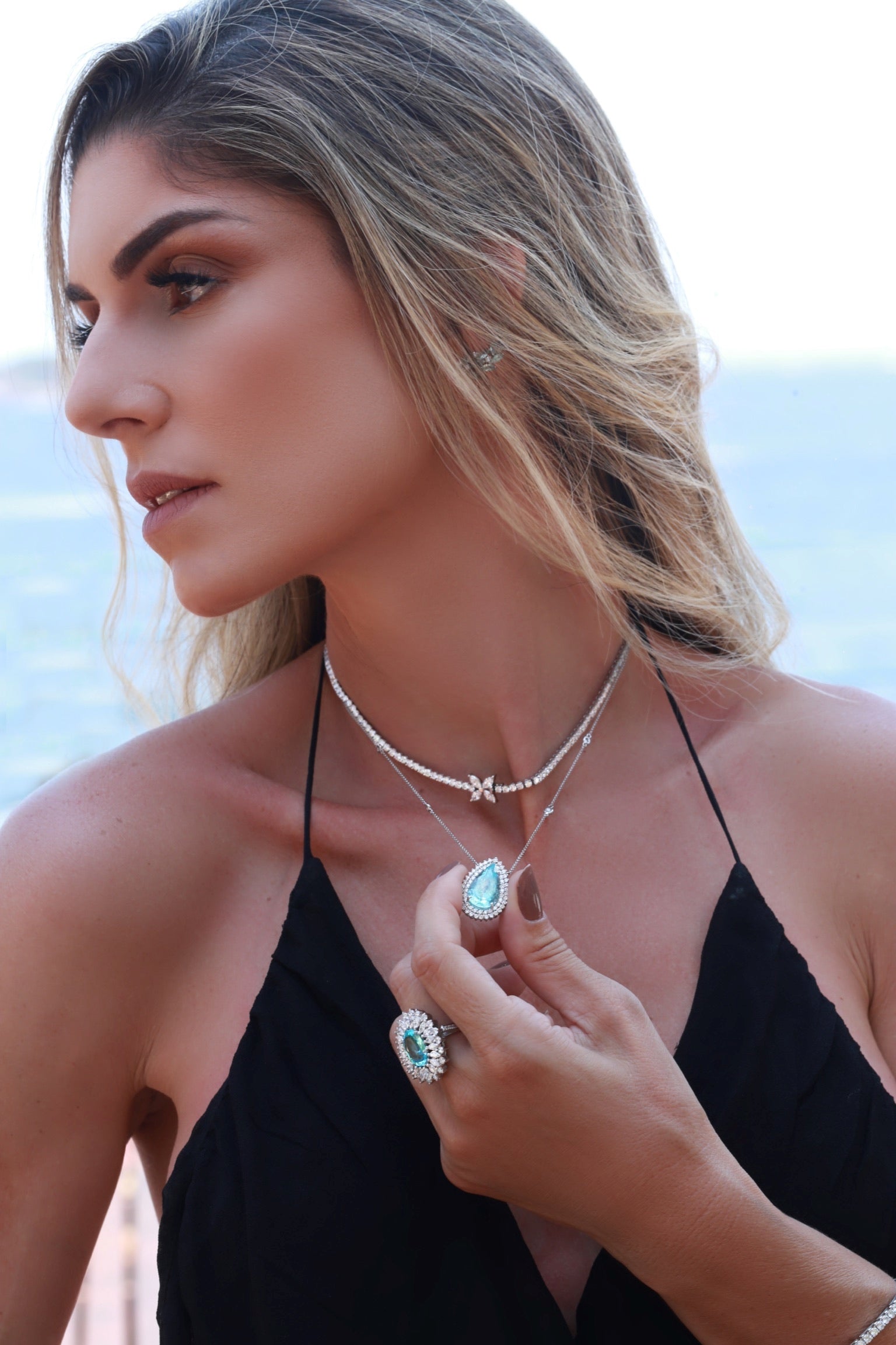 Colar Riviera 5 pontos