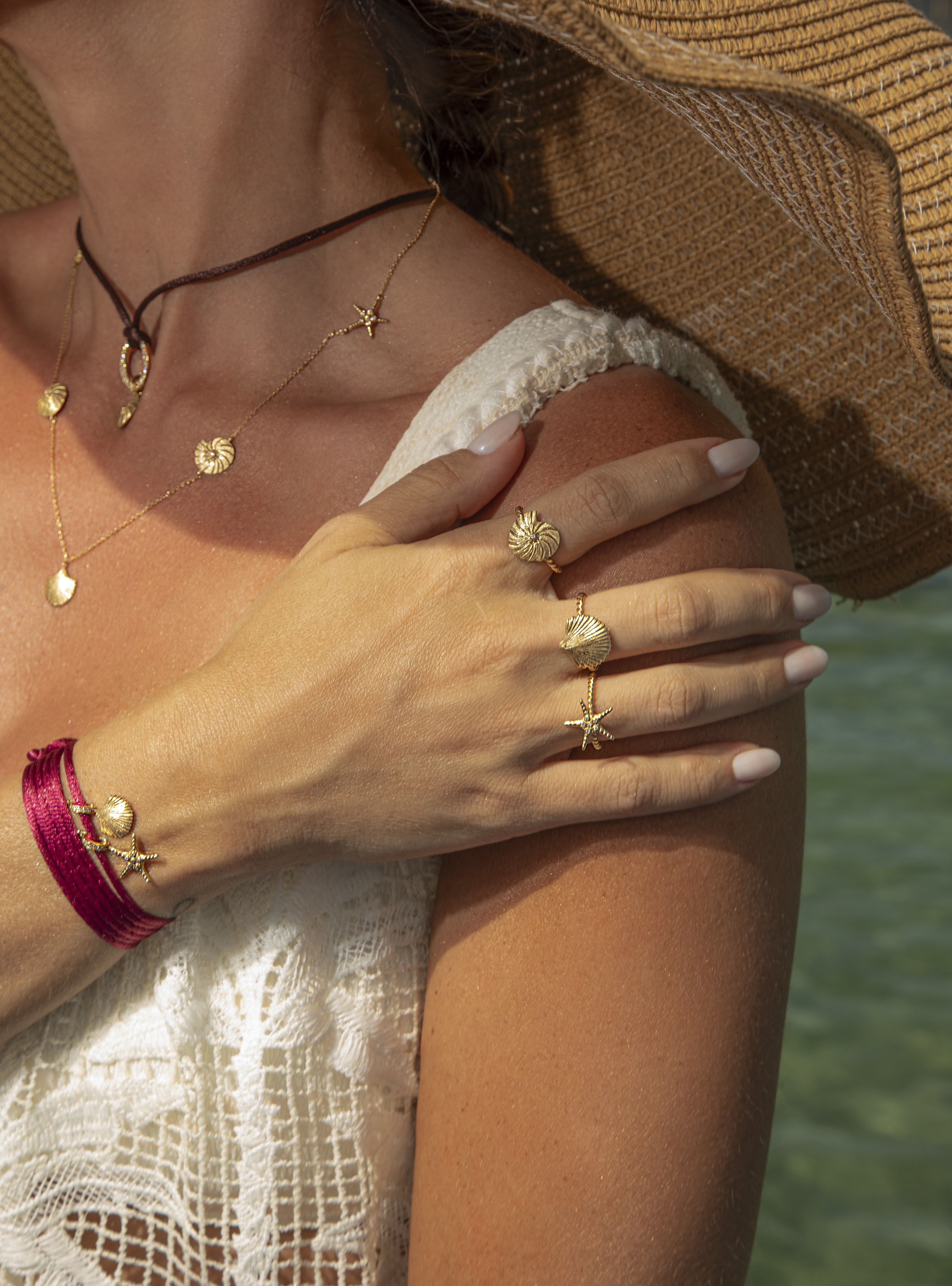 Anel Caracol com Diamante