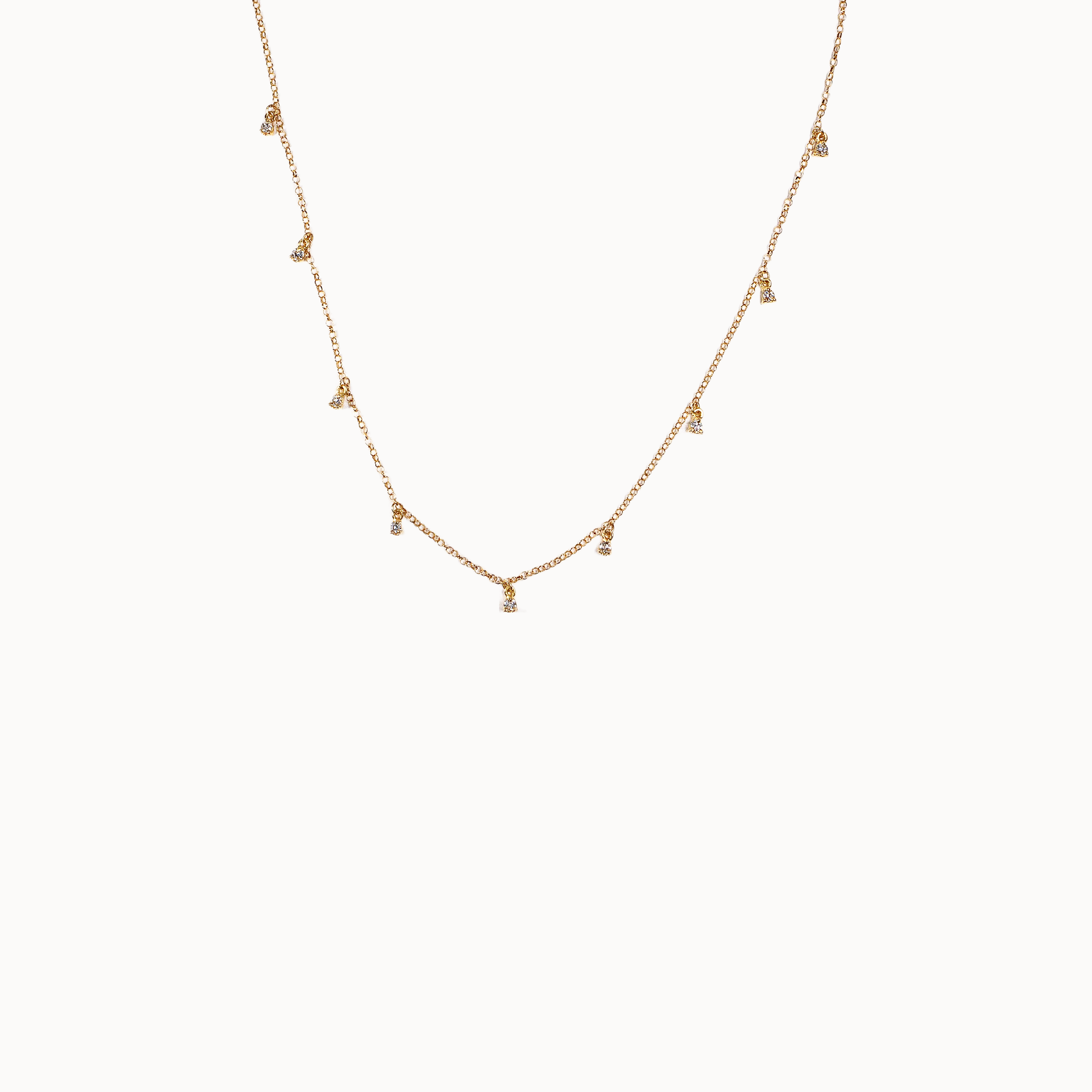 Colar com Diamantes Salteados