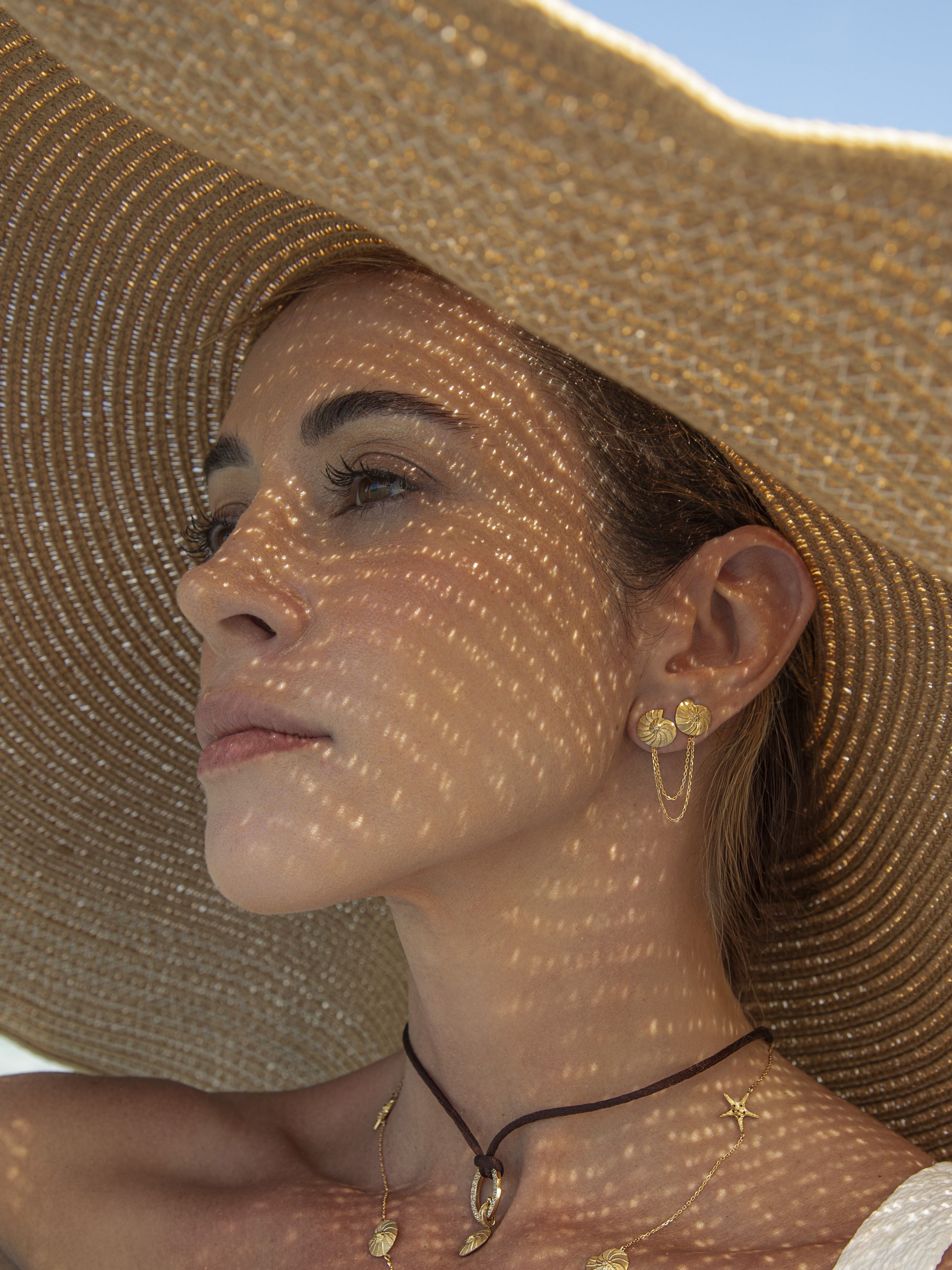 Brinco Caracol com Diamantes