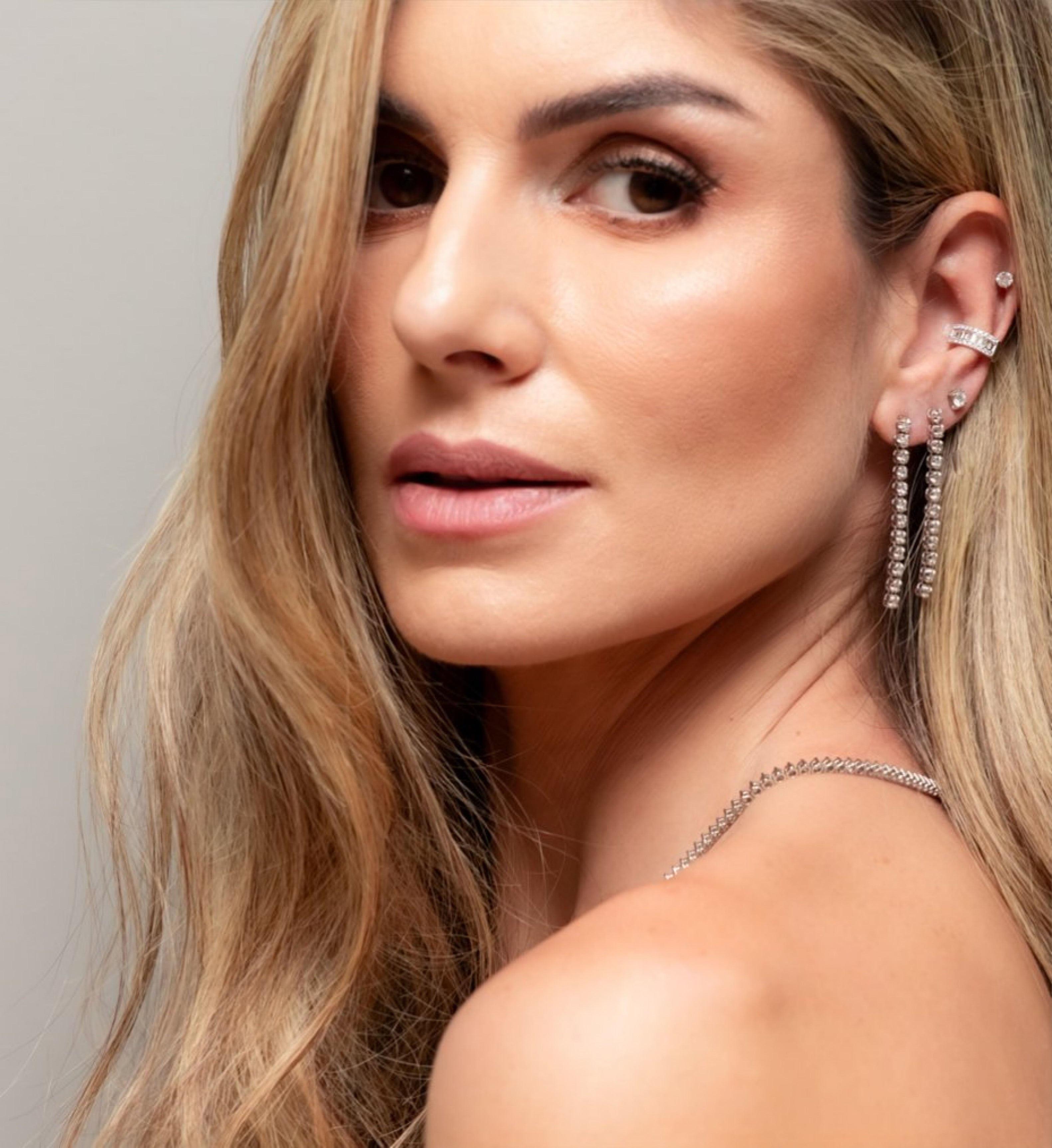 Brinco Riviera com Diamantes