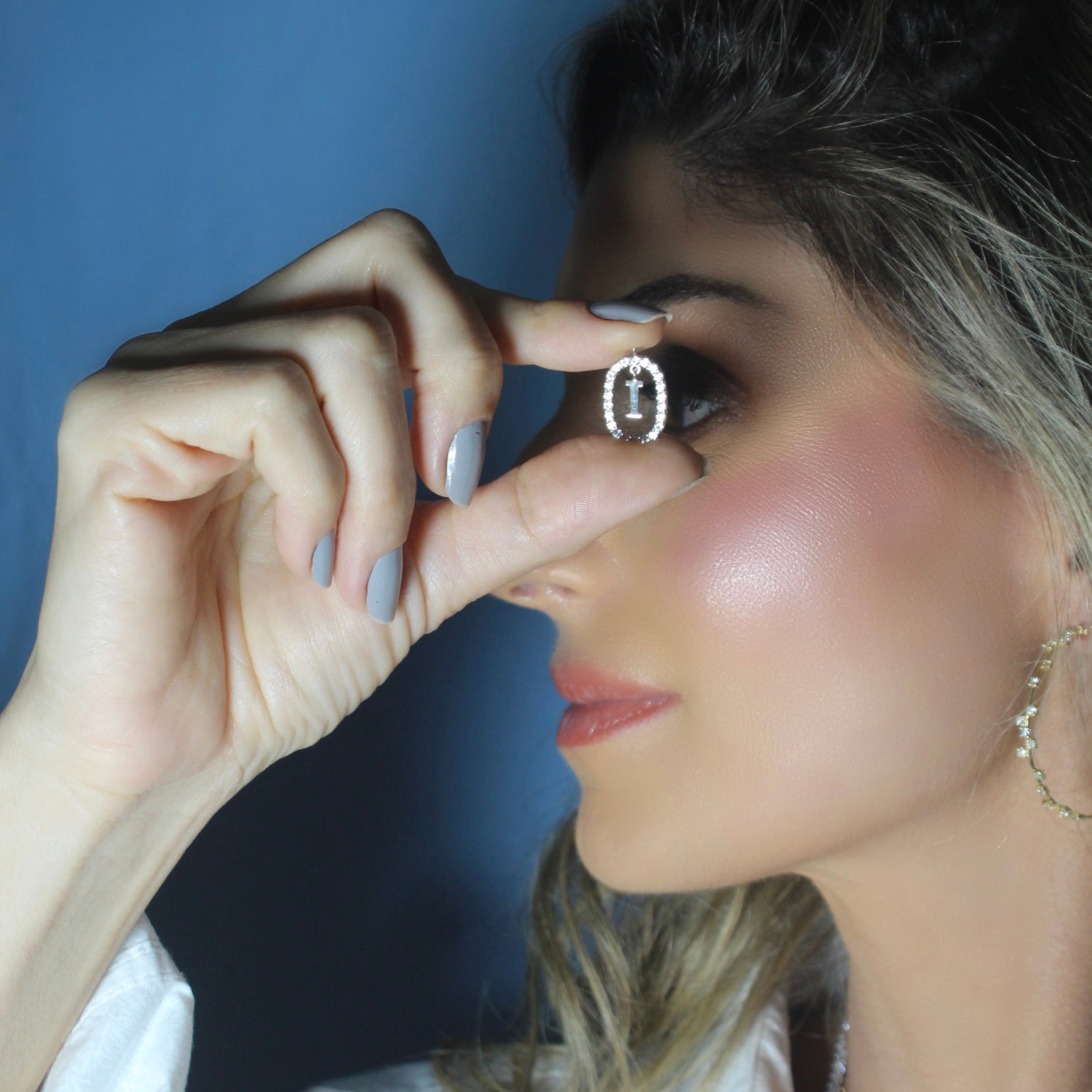 Pingente Letras com Diamantes