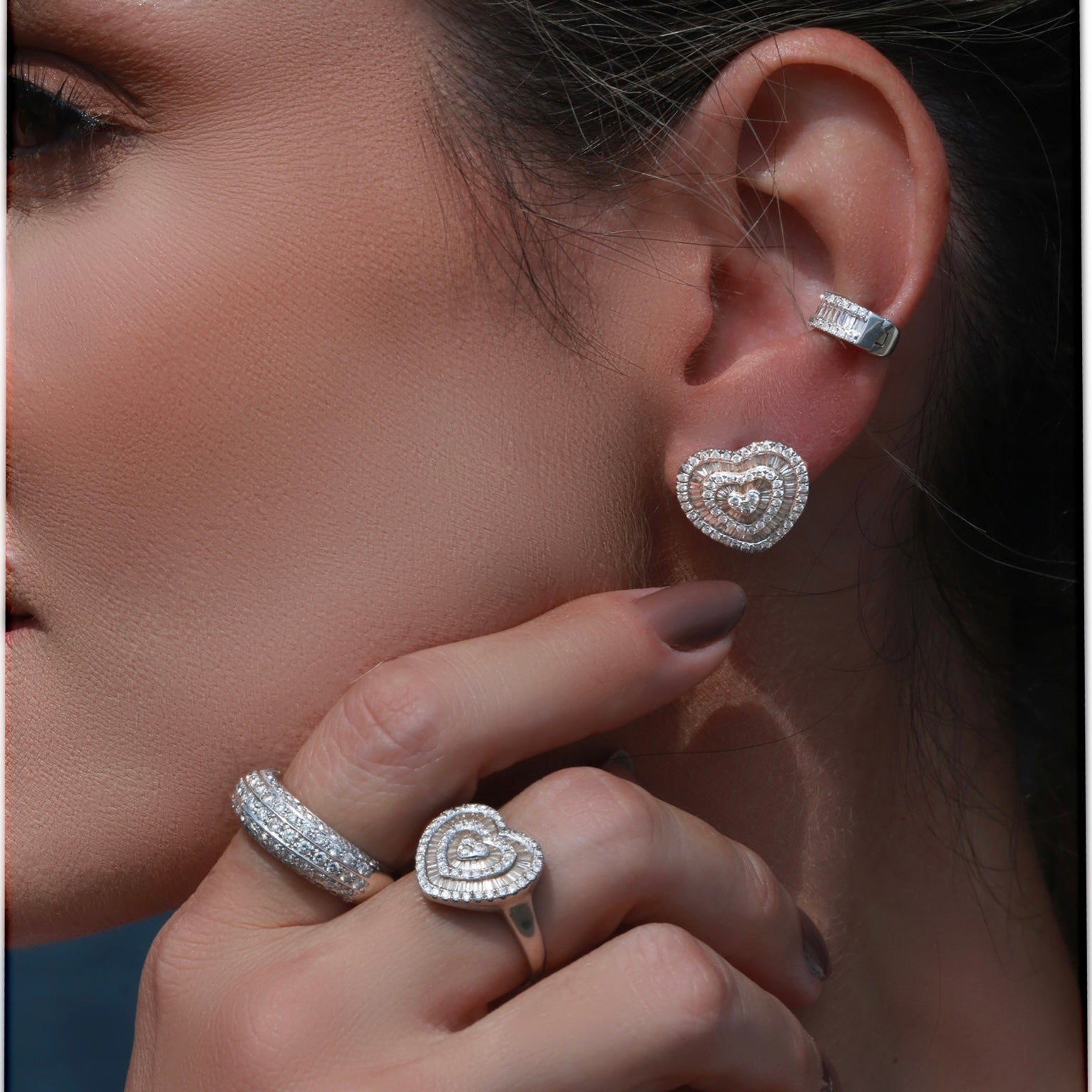 Anel Heart com Diamantes