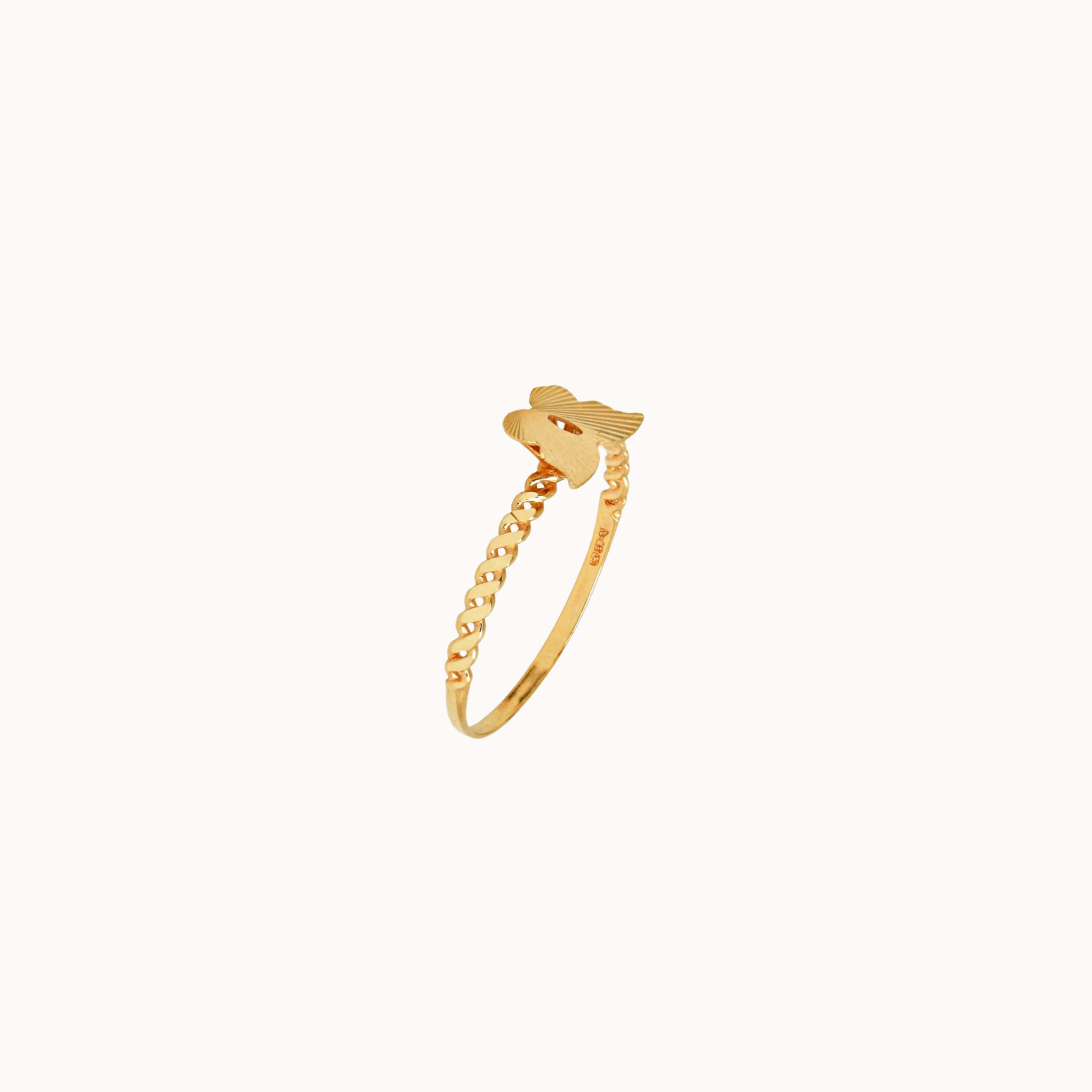 Anel Borboleta Ouro Amarelo 18k