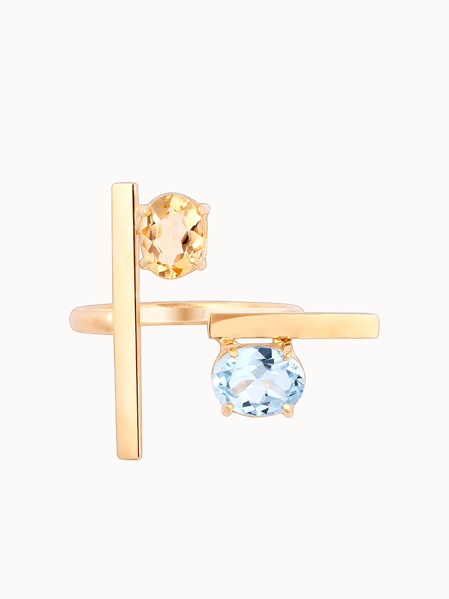 Anel Havana Soleil Coleção Art Déco