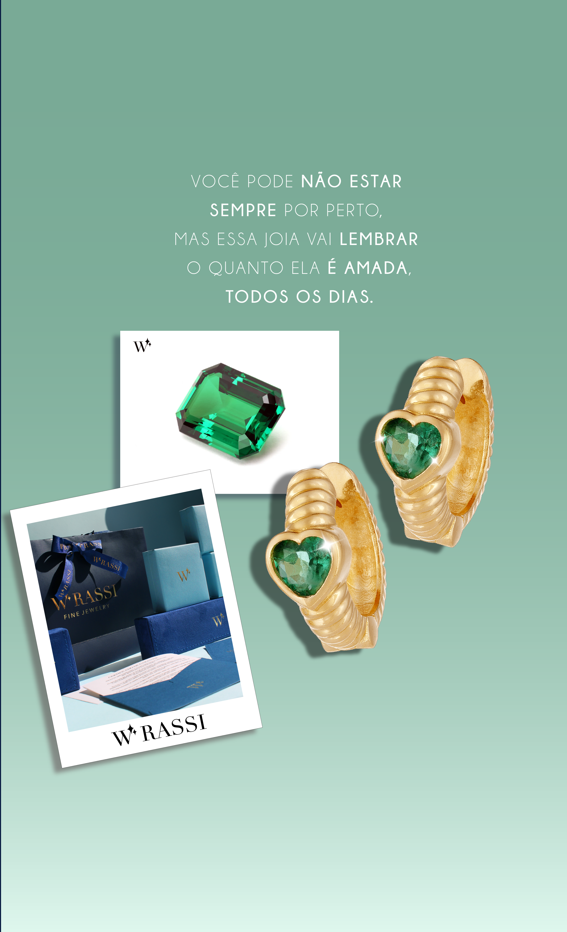 Argola Esmeralda Coração P