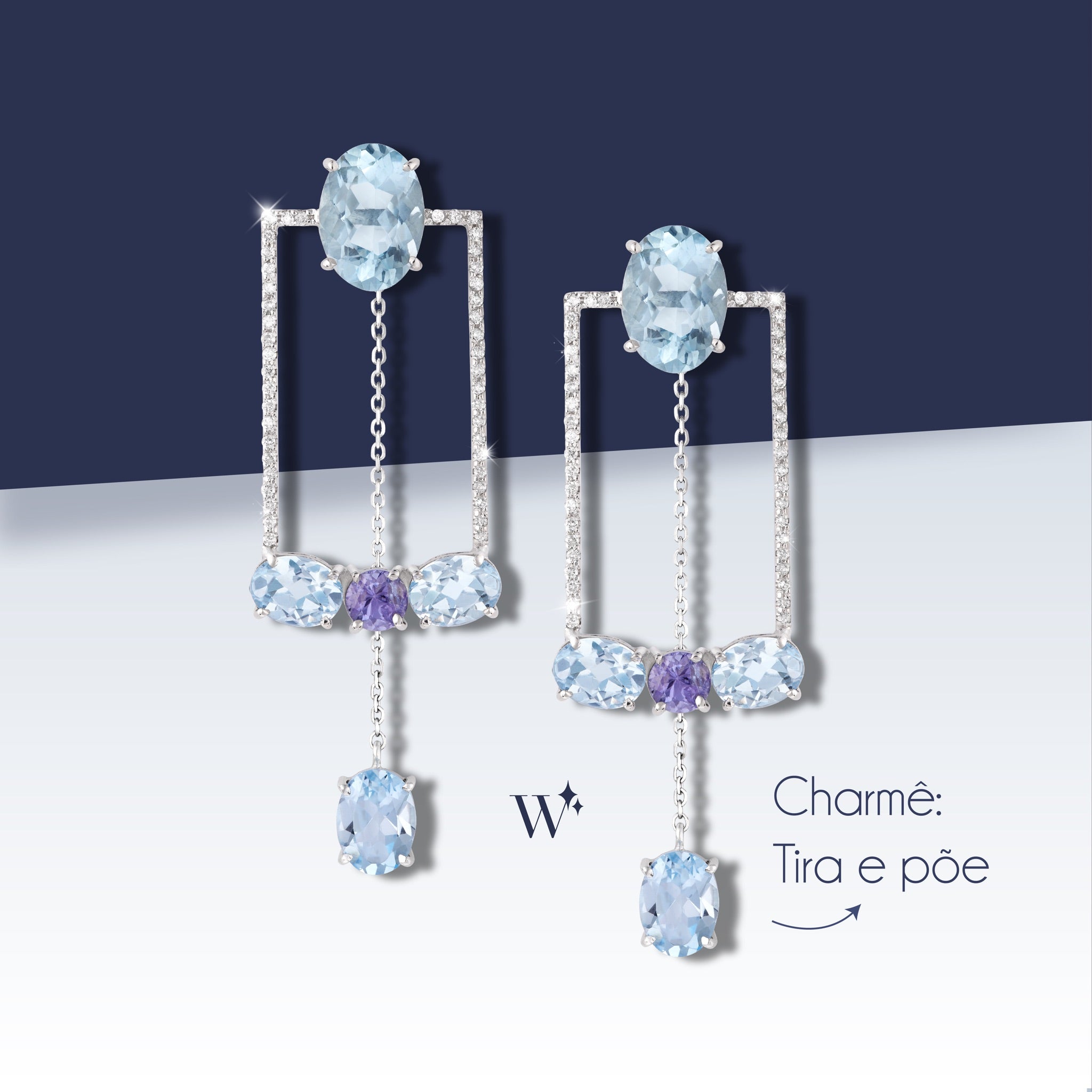 Brinco Cannes coleção Art Deco