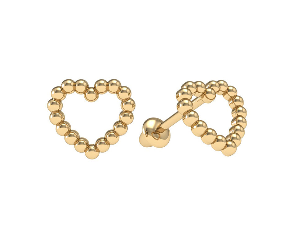 Brinco Bolinha Coração