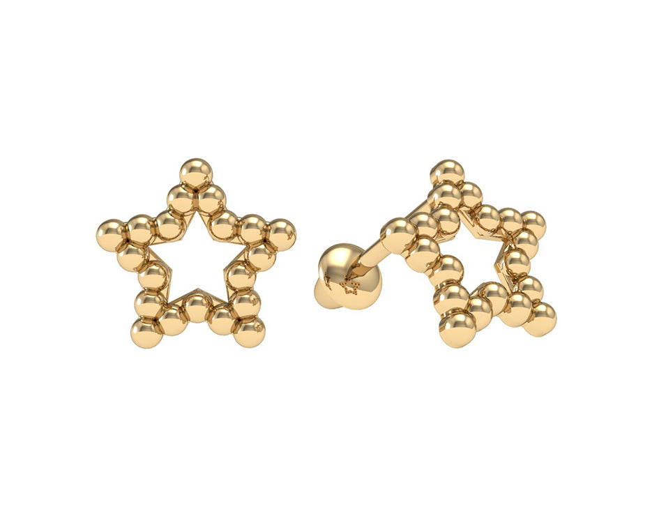 Brinco baby estrela gominhos