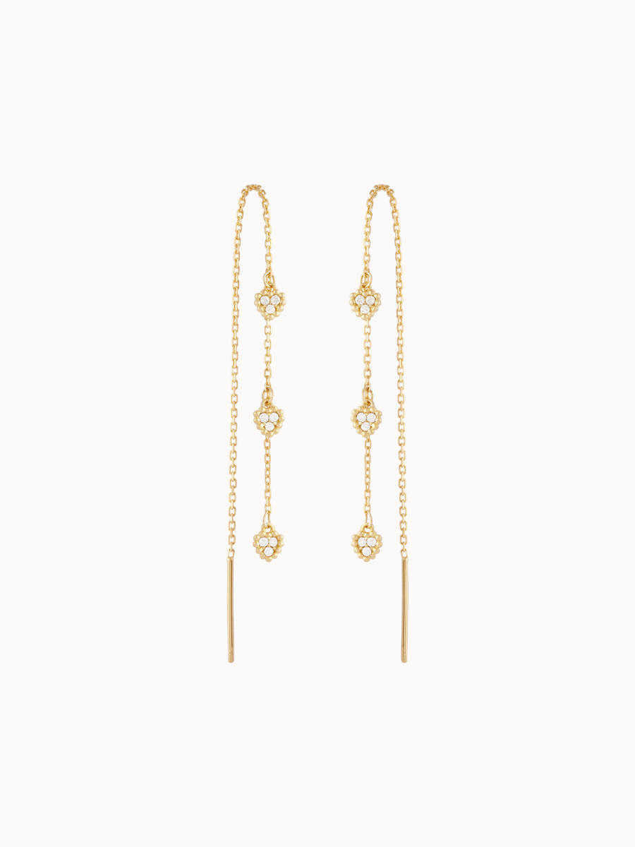 Brinco Ear Chain Amor Eterno