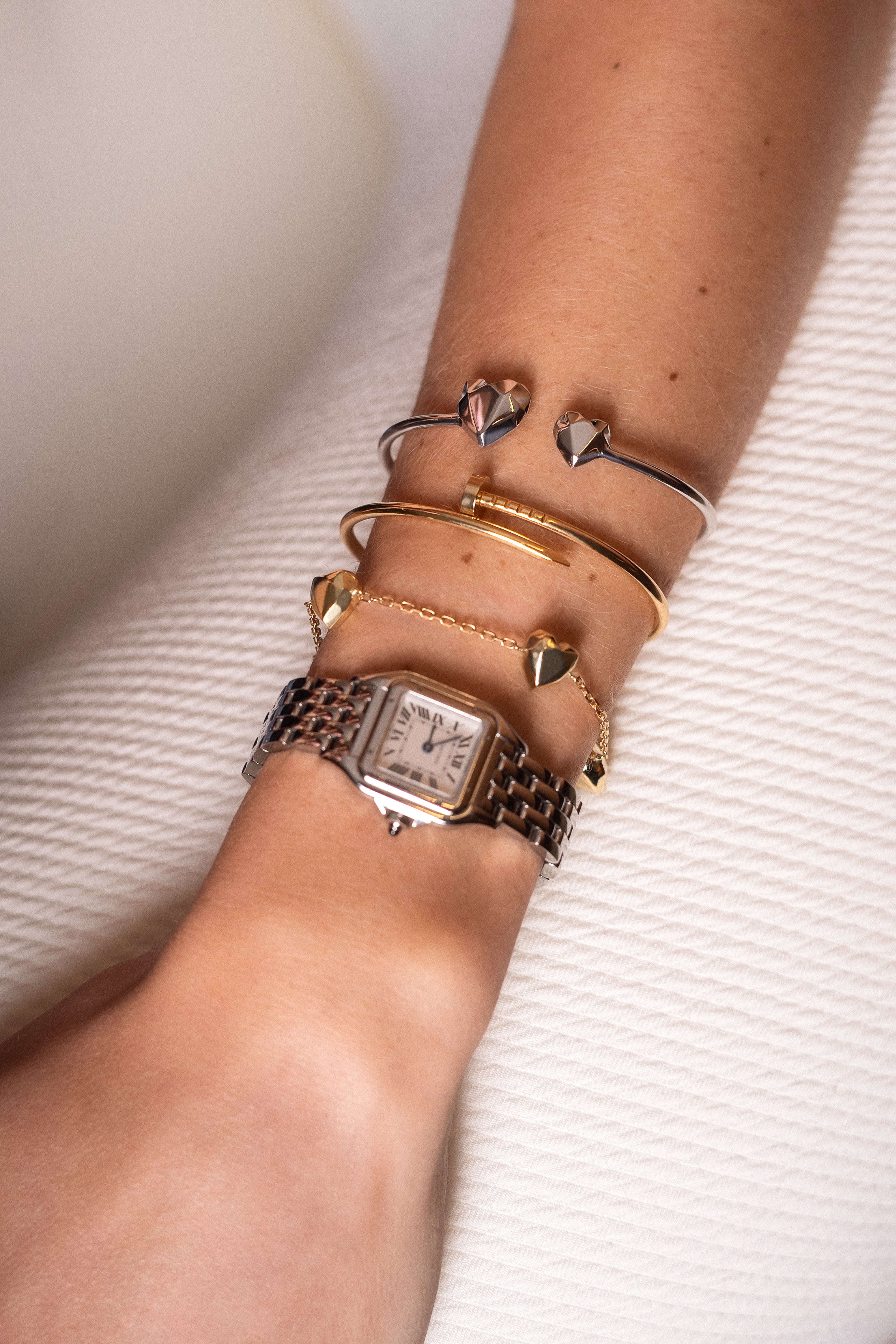 Pulseira Quatro Corações Inteiros Coleção Lapidar M