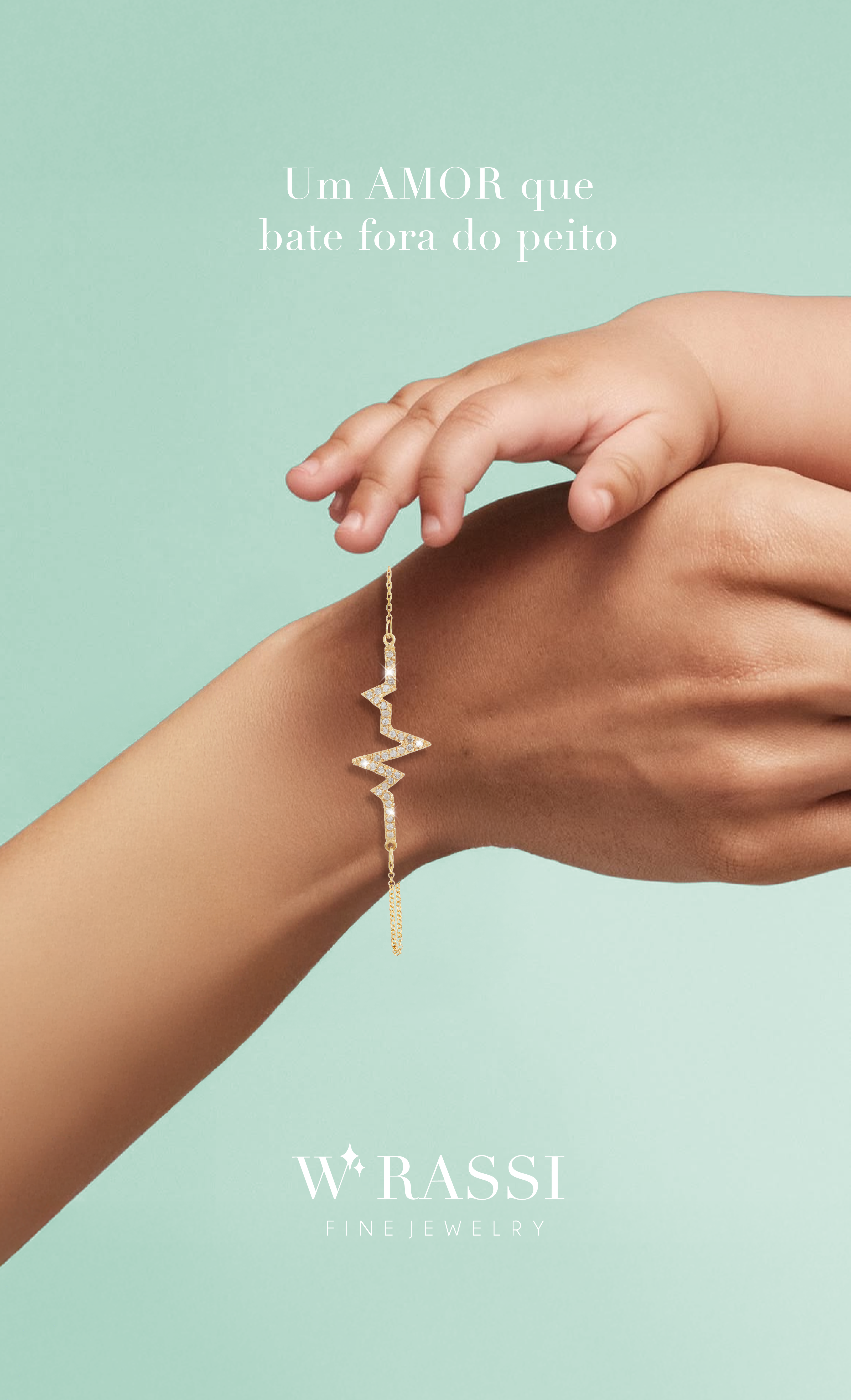 Pulseira La Vie Batimento Cardíaco Diamantes