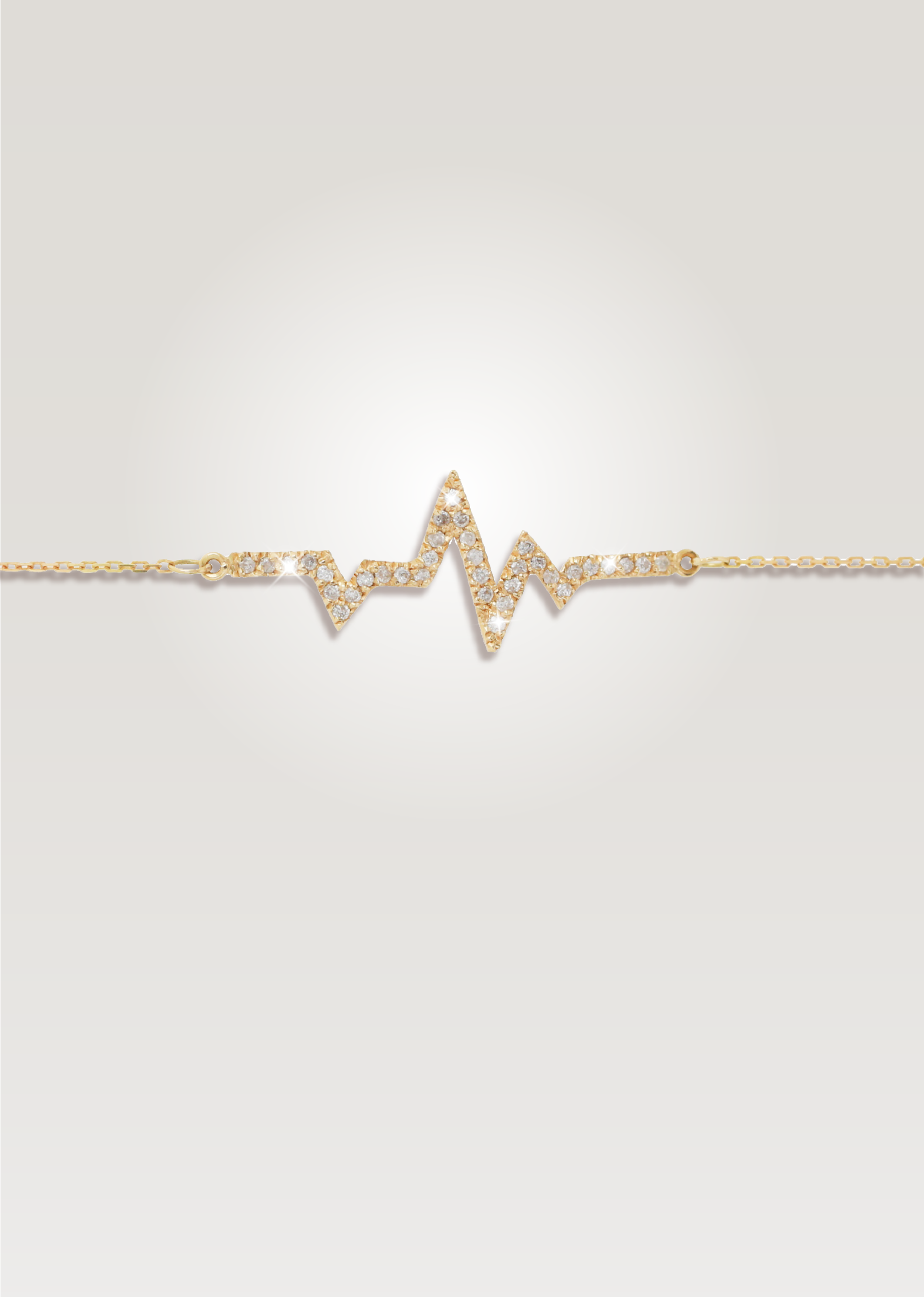Pulseira La Vie Batimento Cardíaco Diamantes