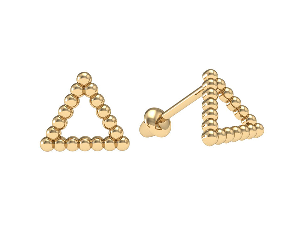 Brinco Baby triângulo gomos