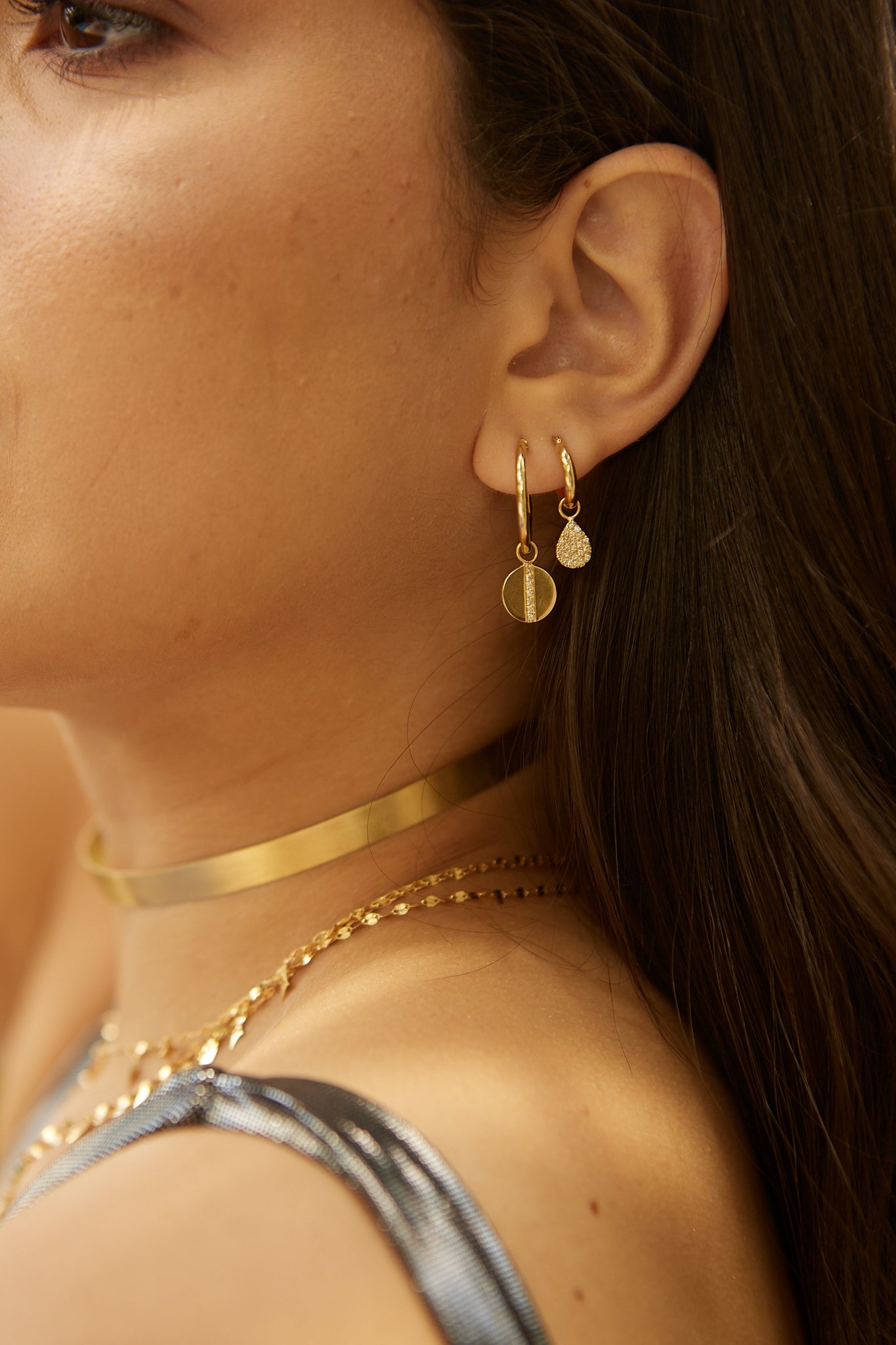 Berloque Gotas com Diamantes