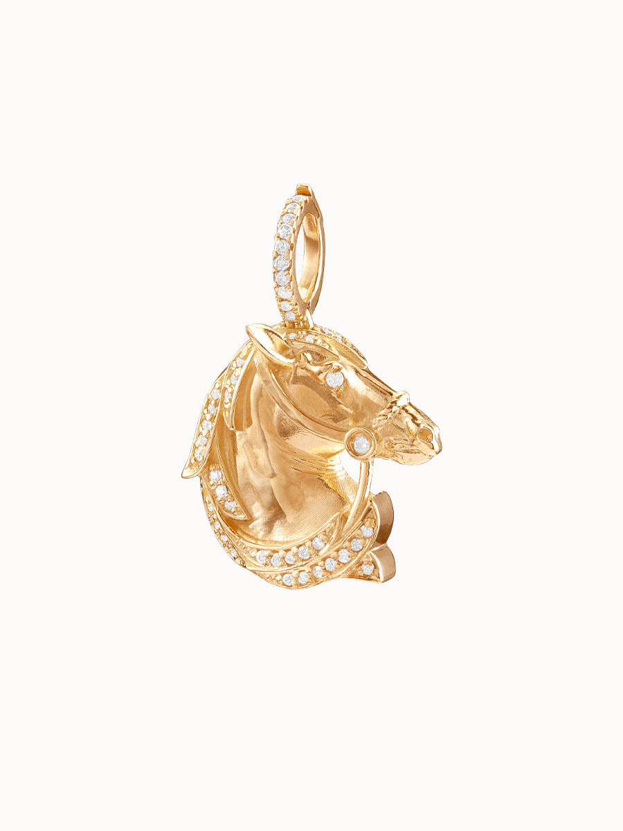 Pingente Cavalo com Diamantes